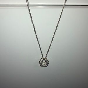 Gold necklace with diamond inside💛